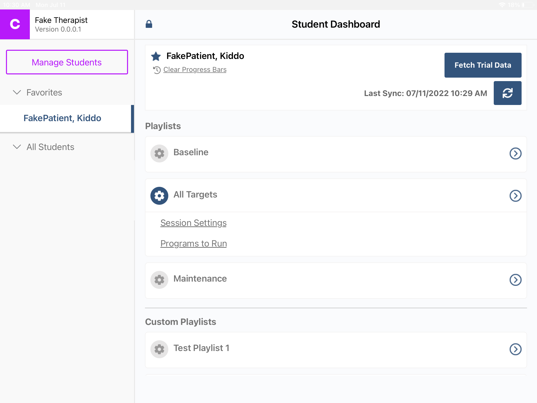 screenshot of Ensora Data Collection